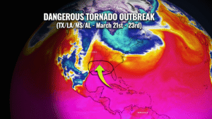 A new Dangerous Severe Weather and Tornado Outbreak for the South and Southeast U.S. as we head into a Spring Season