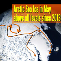 arctic sea ice extent is above all levels since 2013