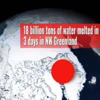 greenland ice sheet lost 18 billion tons water