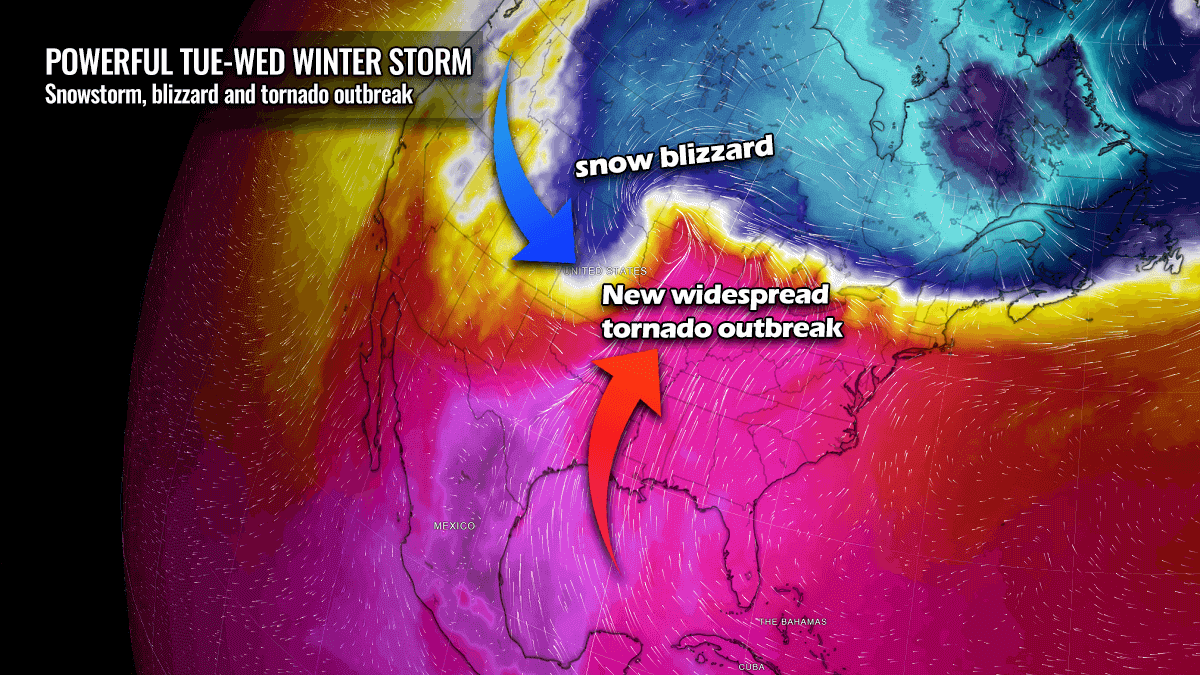 winter storm vanessa snow blizzard midwest tornado outbreak spring season 2023