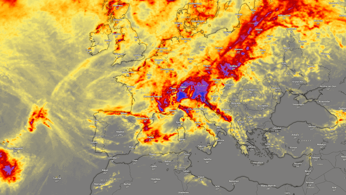 significant severe weather forecast europe heat dome heatwave