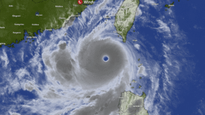 Typhoon Saola satellite