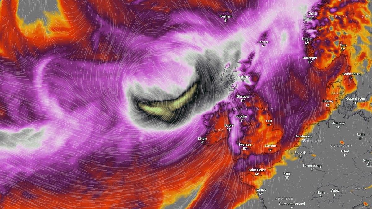 north atlantic storm ashley windstorm ireland uk scotland