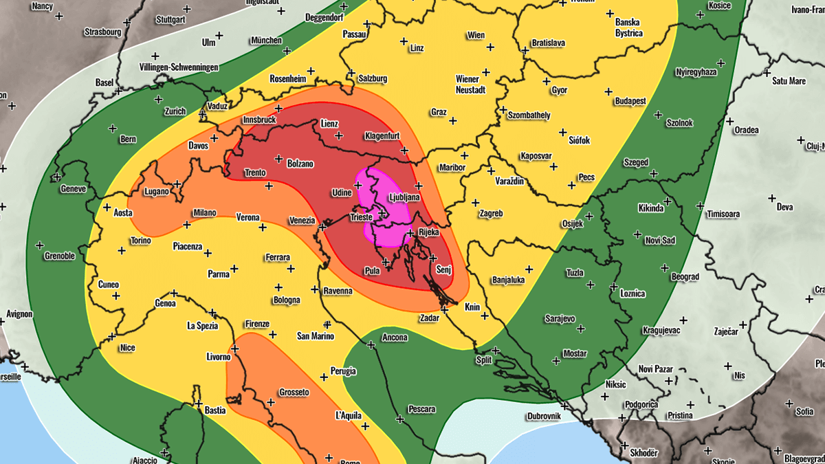 HIGH RISK for extreme rainfall and flooding threat across North Adriatic region, Sept 2nd 2025