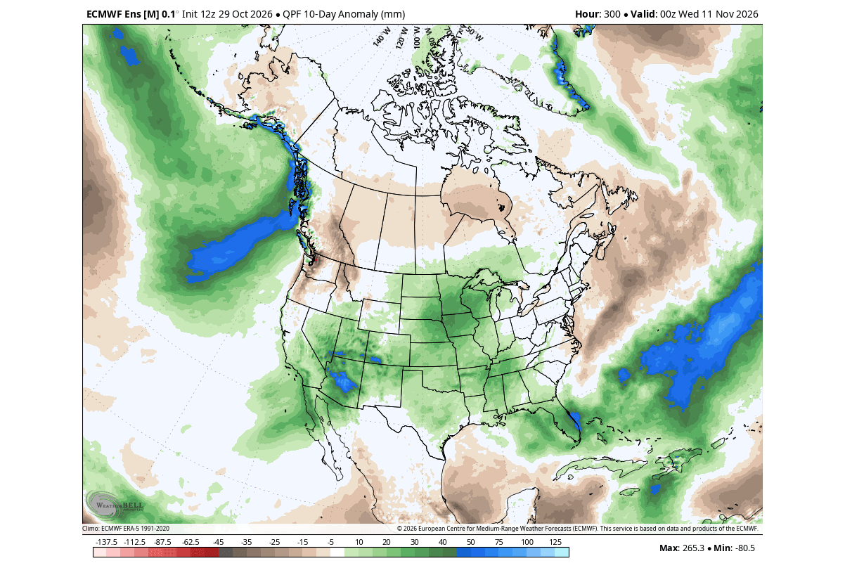 weather-forecast-precipitation-anomaly-early-november-united-states-ecmwf-canada-el-nino-jet-stream