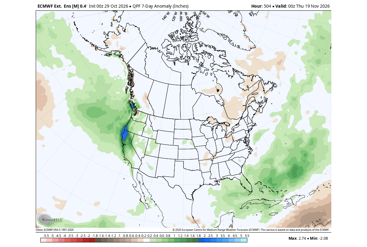 weather-forecast-precipitation-anomaly-mid-november-united-states-ecmwf-canada-el-nino-jet-stream